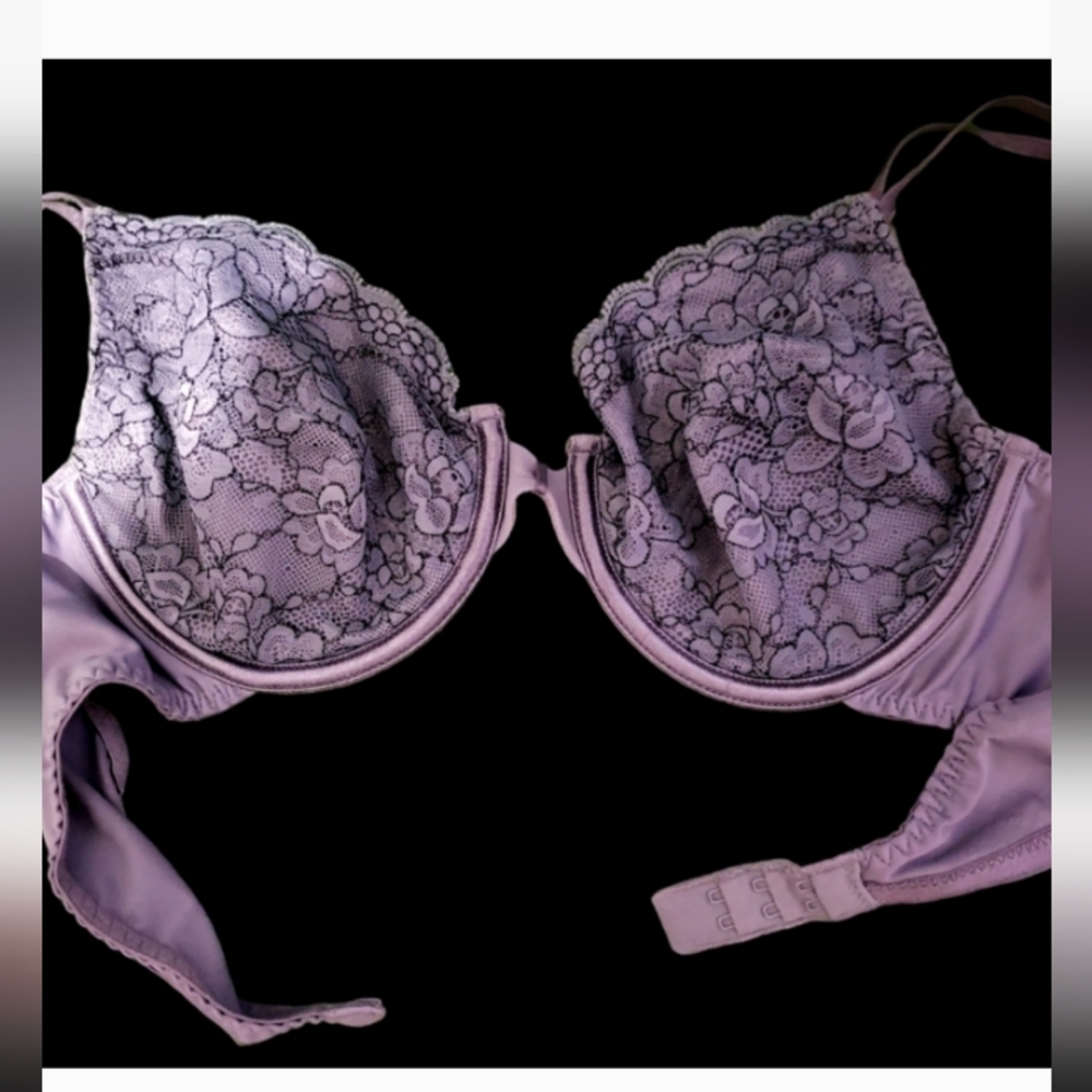 Vaserett Grey & Black Bra Size 36 B